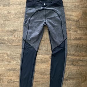 Lululemon size 6 grey and black leggings